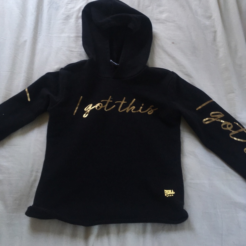 Black athletic sweatshirt